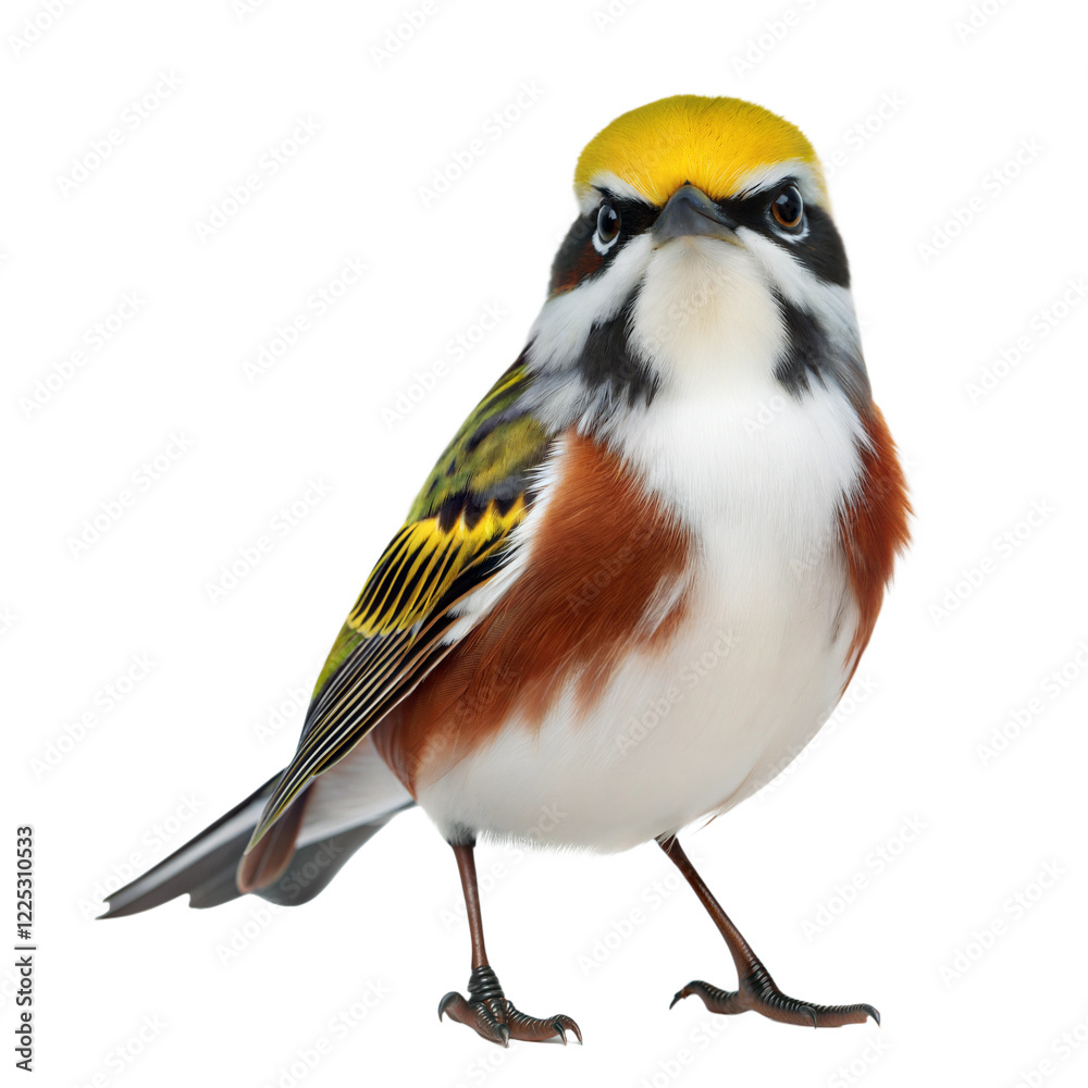 Obraz premium Chestnut Sided Warbler AI Generated Image