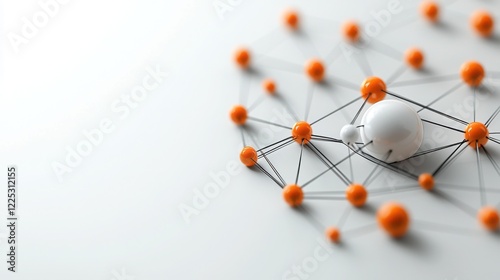 Ai ethics and governance abstract design on white background