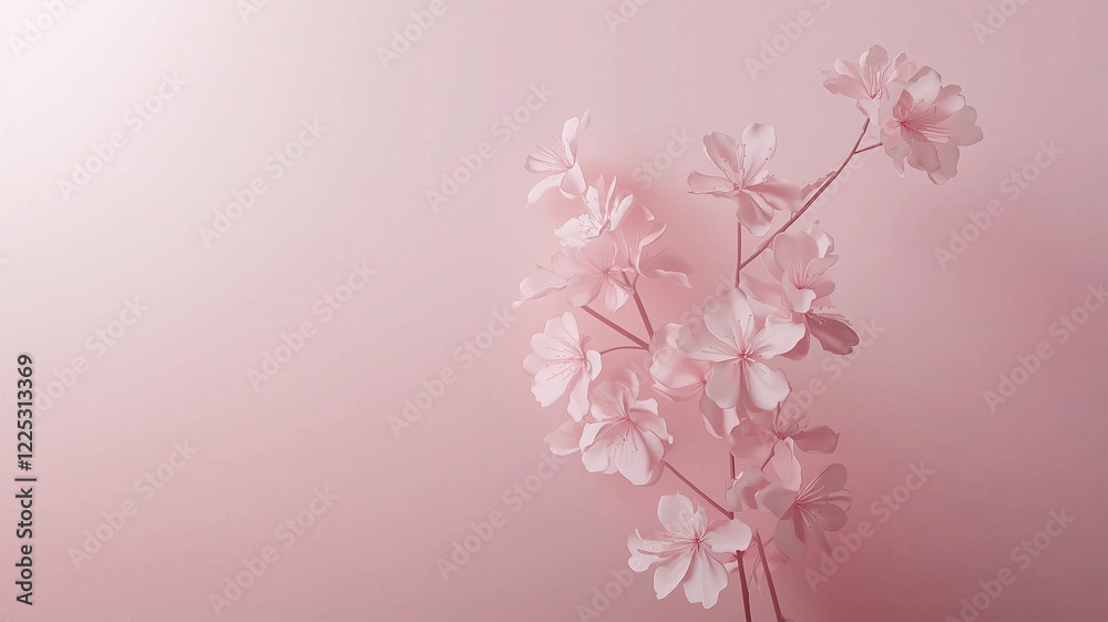 Fototapeta premium 桜の枝のミニマルな美しさ