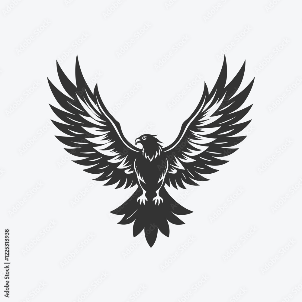 Majestic Eagle Silhouette Vector Majestic Eagle Silhouette Vector
