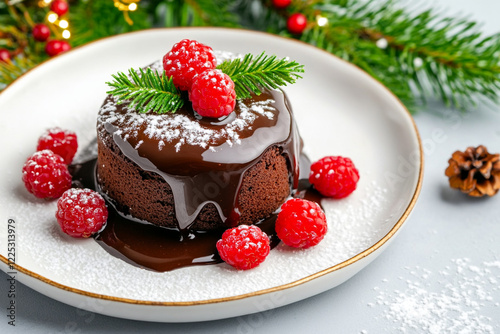 Wallpaper Mural Top view of a warm winter dessert like a chocolate lava cake - Ideal for restaurant menus and food blogs Torontodigital.ca