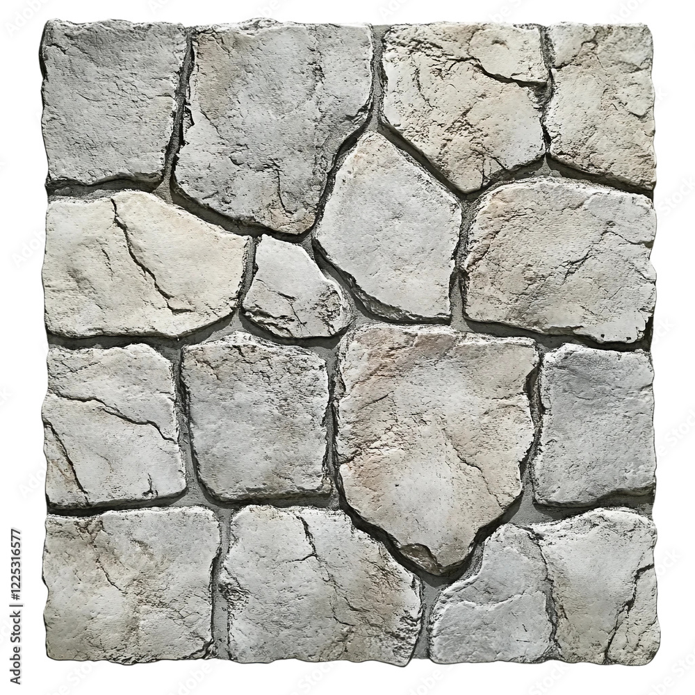Obraz premium White and gray stone wall with a rough texture
