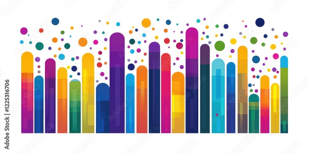 Obraz premium A bar graph representing data trends in math.