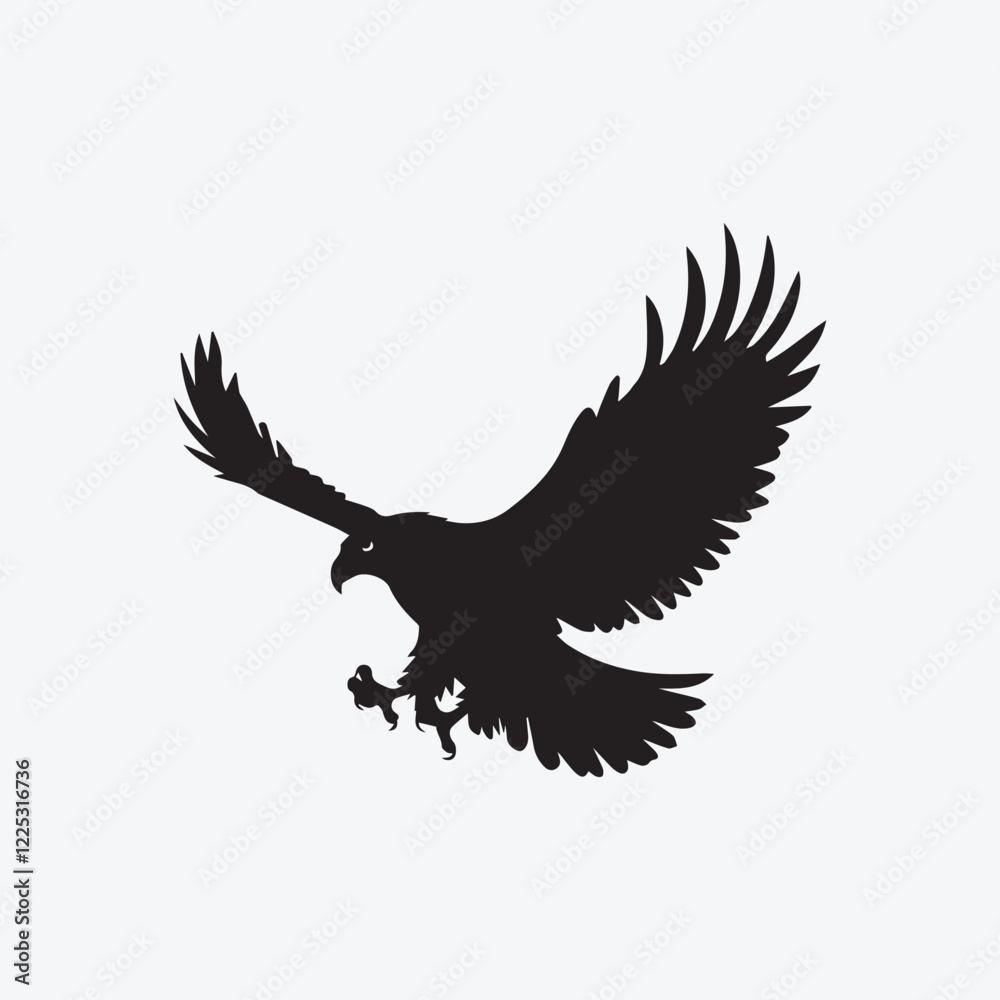 Fototapeta premium Stunning Eagle Silhouette Graphics for Creative Projects