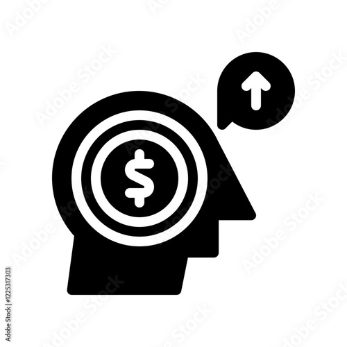 prosperity mindset glyph icon