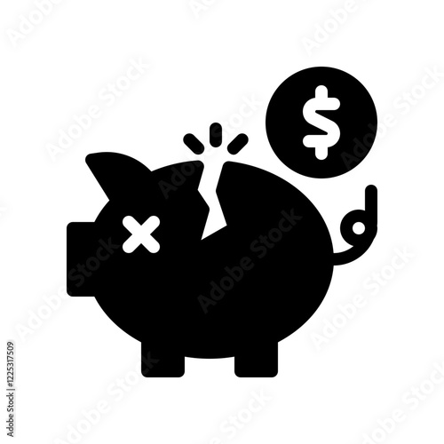 financial freedom glyph icon