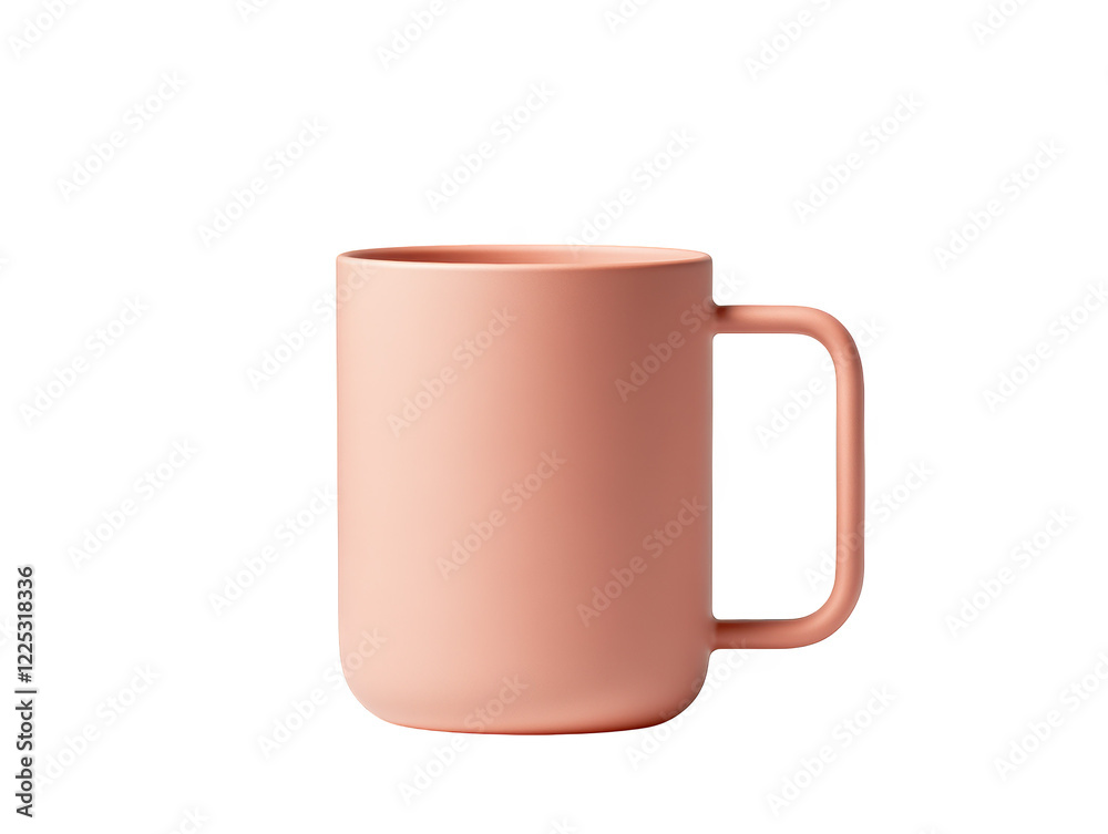 Obraz premium A vibrant pink ceramic mug on sleek black background, minimalist drinkware photography