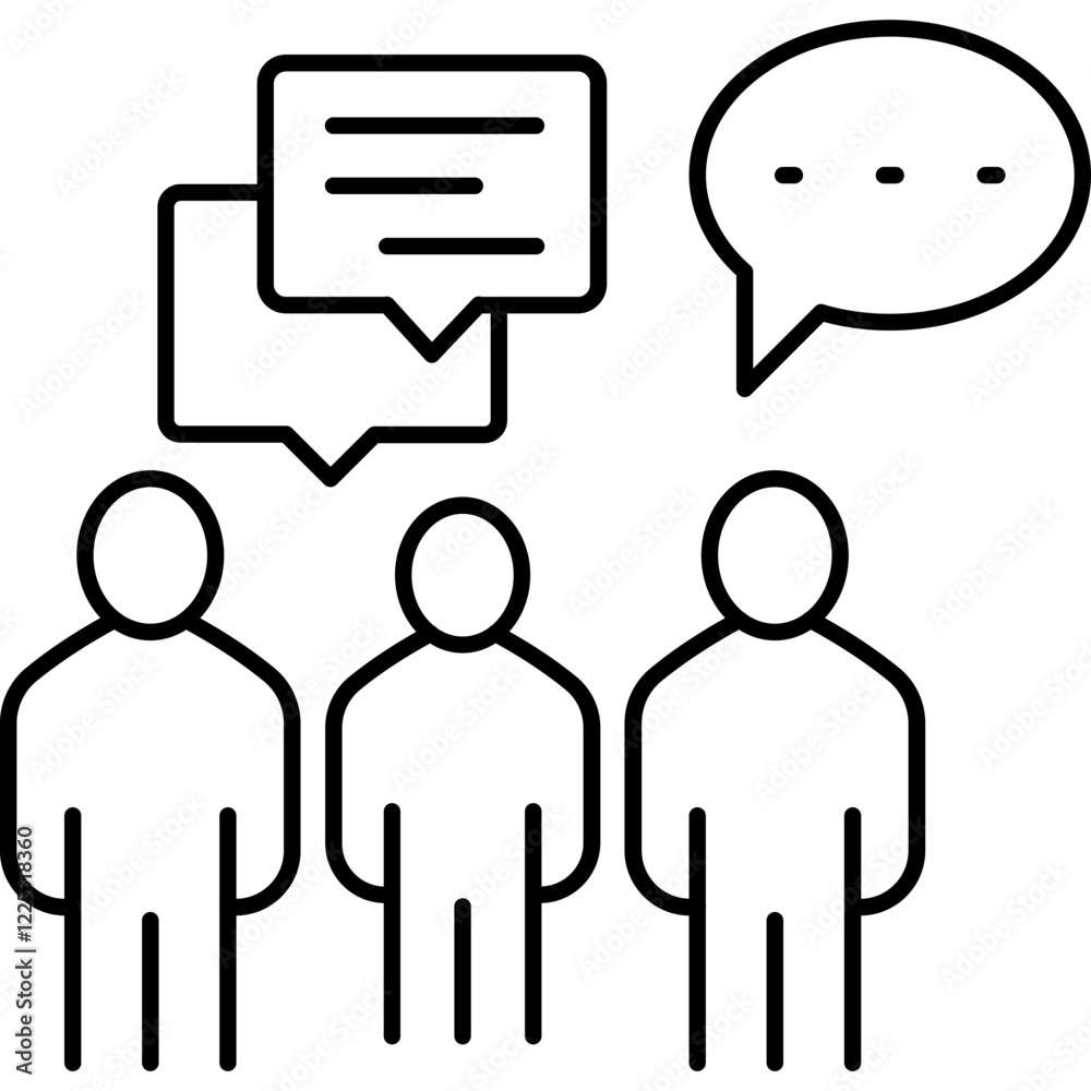 Group Chat vector icon with isolated white background Group Chat vector icon with isolated white background