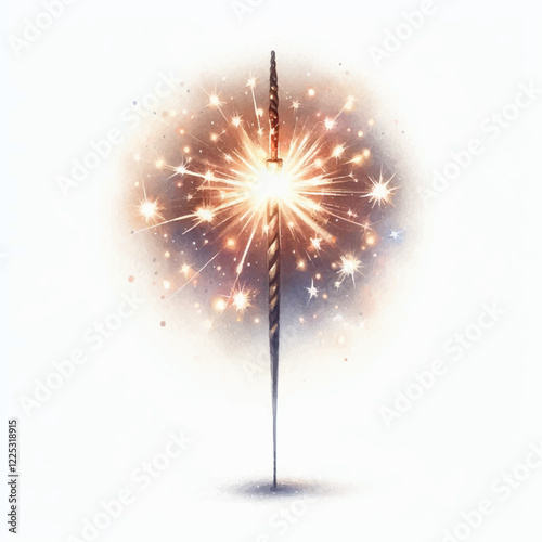 sparkler   christmas   vector illustration