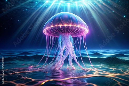 jellyfish in the sea