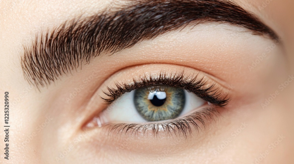 Captivating Close up of Alluring Female Eye with Flawless Makeup and Striking Gaze Captivating Close up of Alluring Female Eye with Flawless Makeup and Striking Gaze