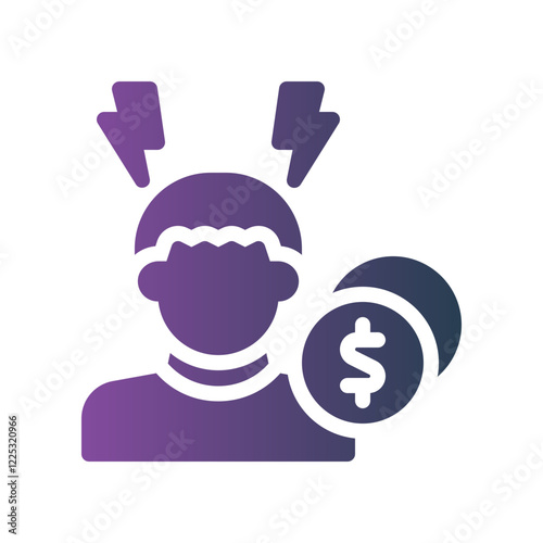 liberty from financial stress flat gradient icon