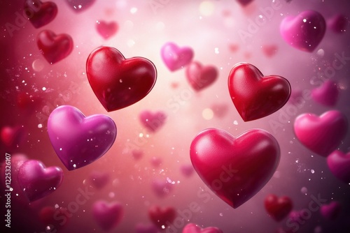 Vibrant Hearts in Various Sizes for Creative Projects