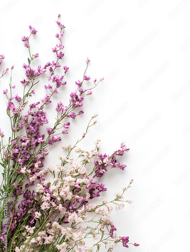 Obraz premium Elegant Arrangement of Intertwined Scottish Heather with Soft Purple Flowers