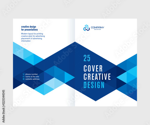 Abstract cover design for the annual report, catalog, booklet, template for presentations and conferences