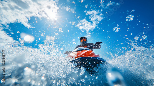 jet ski in action