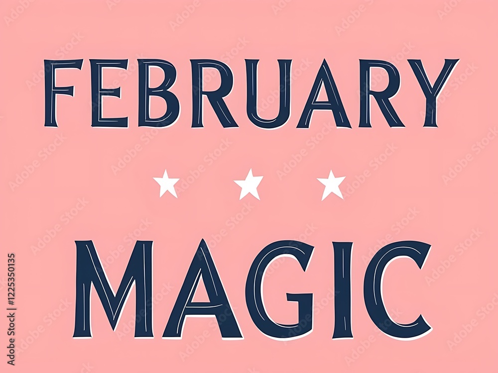 February Magic A Pink Background Design February Magic A Pink Background Design