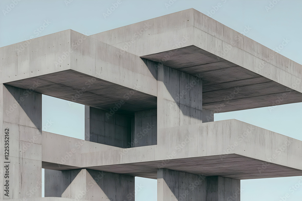 Fototapeta premium Abstract Concrete Structure Illustration