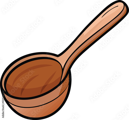 wooden spoon isolated on white background