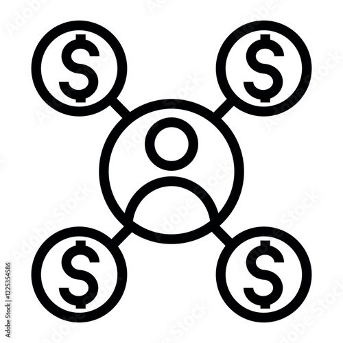 affiliate marketing vector icon