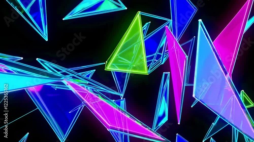 Wallpaper Mural Colorful geometric shapes create a mesmerizing visual display in digital space Torontodigital.ca
