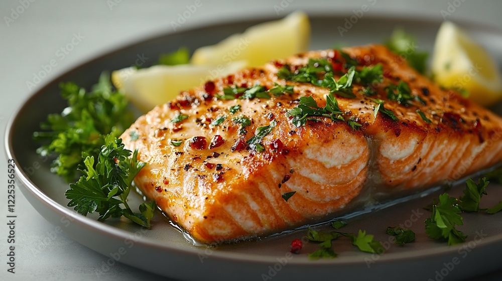 Delicious Pan-Seared Salmon with Lemon and Parsley Delicious Pan-Seared Salmon with Lemon and Parsley