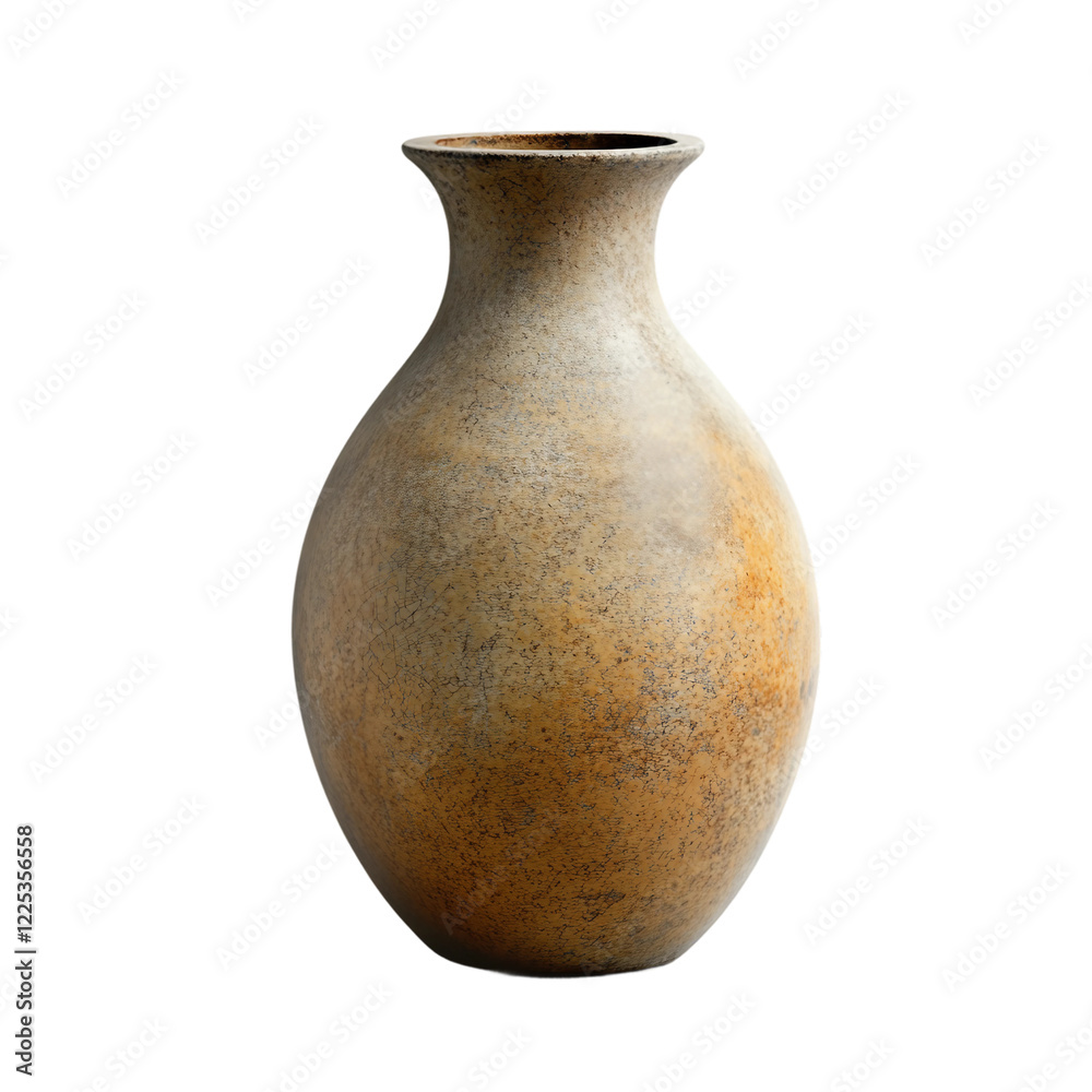 Large vase with a brown and white color Large vase with a brown and white color