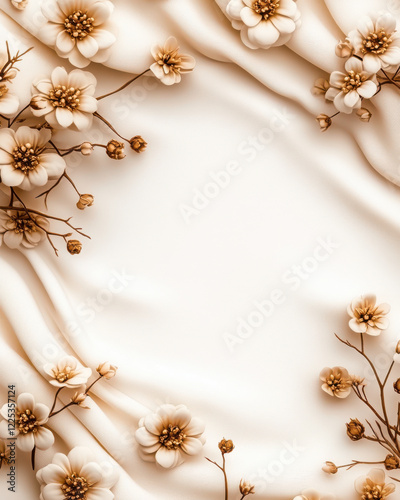  Cozy Instagram template with earth tones and minimalist floral illustrations. Soft and inviting design