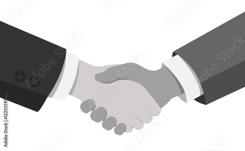 Business handshake. Handshake of business partners. Flat design. Vector illustration.	
