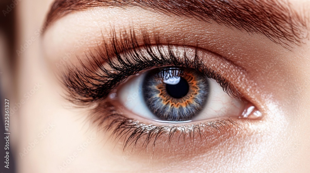 Intense Gaze of a Beautiful Blue Eyed Woman Gazing Intently Intense Gaze of a Beautiful Blue Eyed Woman Gazing Intently