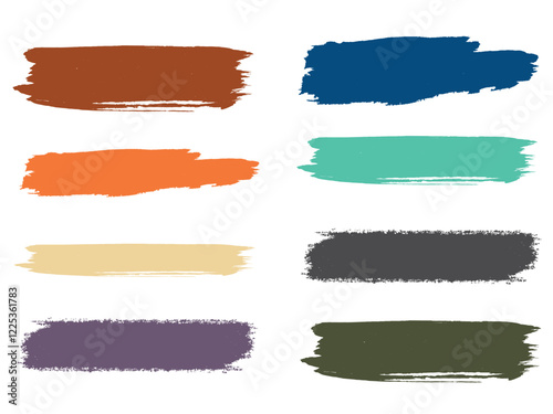 Set of hand painted chalk brushes. Hand drawn grunge lines on chalkboard background can be used as art brushes.