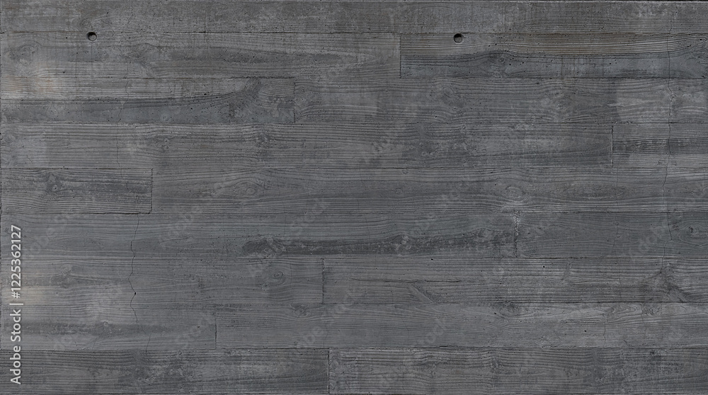 Fototapeta premium Panoramic textured cement wall background imitating wood planks