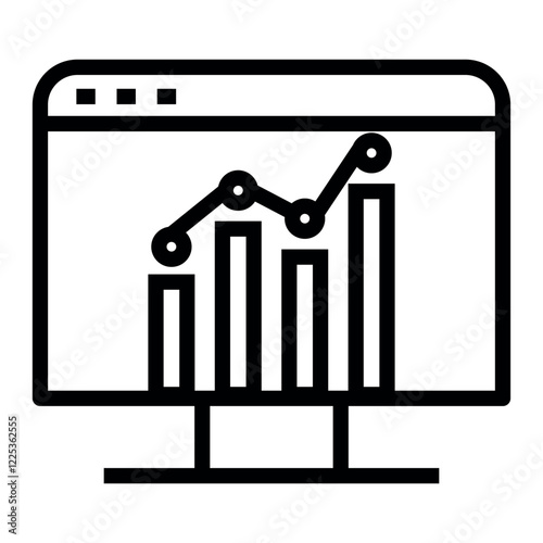 trafic growth vector icon
