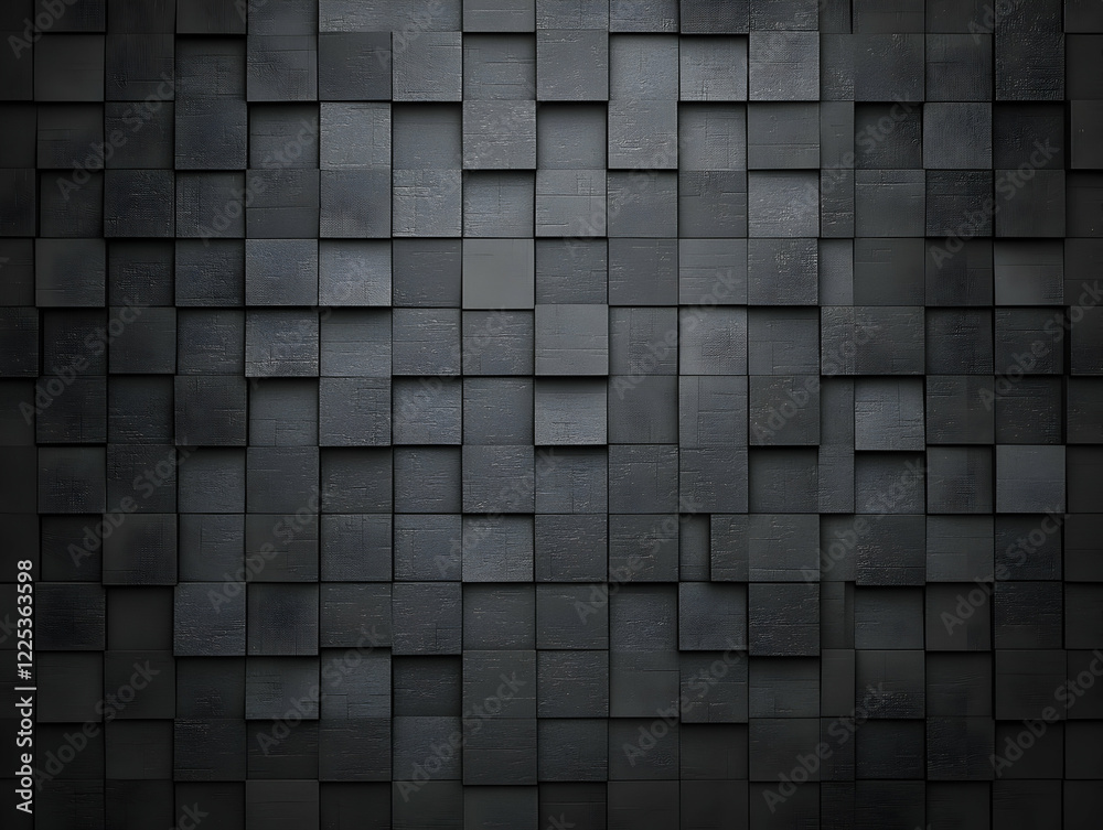 Dark Cube 3D Abstract Background Dark Cube 3D Abstract Background