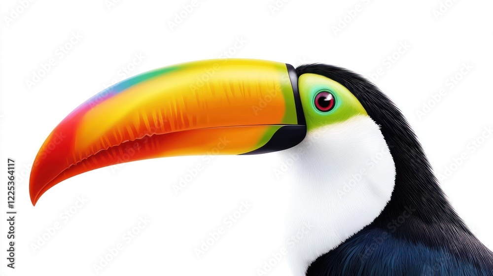 Naklejka premium Vibrant Toucan Portrait