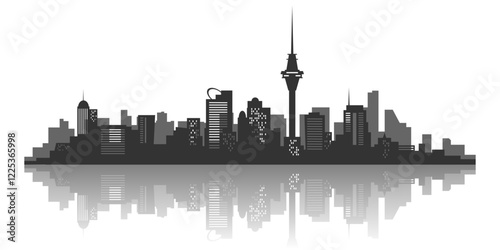 Auckland Skyline Silhouette
