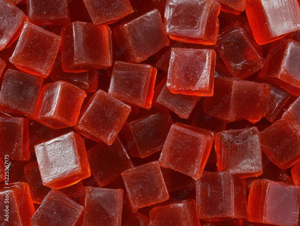 A close up of many small red cubes A close up of many small red cubes