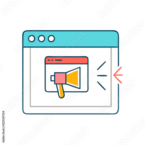 popup ad icon, popup ad vector illustration-simple illustration of popup ad, perfect for popup ad logos and icons