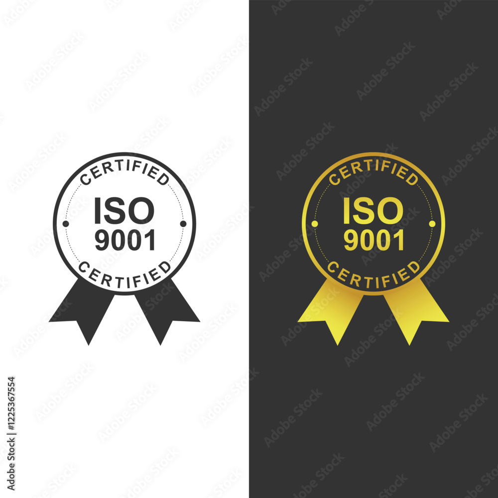 ISO 9001 certified label design image ISO 9001 certified label design image