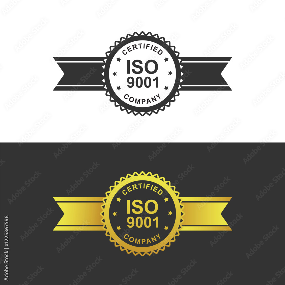 ISO 9001 certified label design image ISO 9001 certified label design image