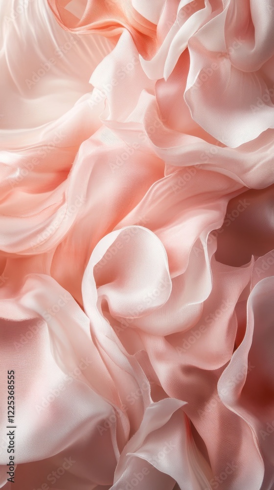Close-up of flowing pink silk fabric showcasing its smooth texture and gentle folds, perfect for design and fashion concepts. Close-up of flowing pink silk fabric showcasing its smooth texture and gentle folds, perfect for design and fashion concepts.