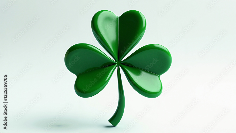 Vibrant 3D Three-Leaf Clover Icon on Transparent Background: Perfect for Eco-Friendly Branding and St. Patrick's Day Vibrant 3D Three-Leaf Clover Icon on Transparent Background: Perfect for Eco-Friendly Branding and St. Patrick's Day