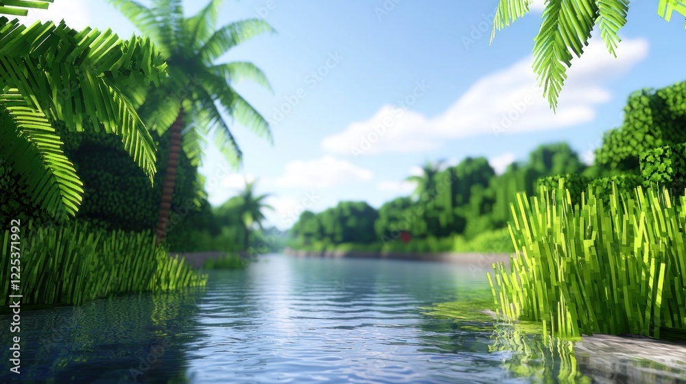 Obraz premium Tropical River Paradise