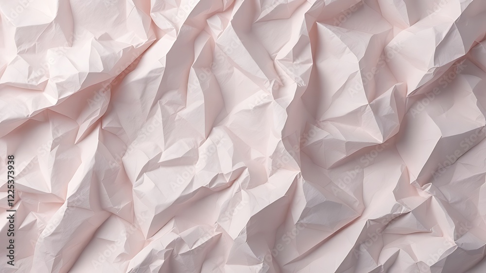 Obraz premium White crumpled and creased glued wrinkled paper poster texture background