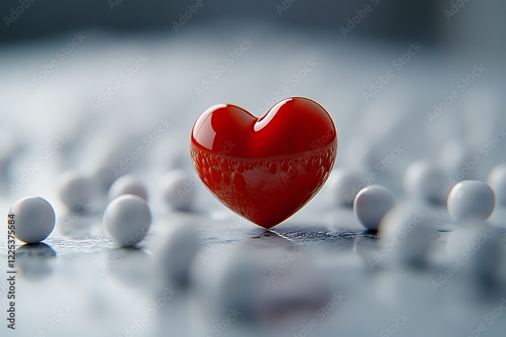 A fluffy pink heart-shaped balloon is positioned in the center of a white backdrop, captured with sharp focus and high contrast. The smooth texture and bright color of the balloon create a cheerful A fluffy pink heart-shaped balloon is positioned in the center of a white backdrop, captured with sharp focus and high contrast. The smooth texture and bright color of the balloon create a cheerful