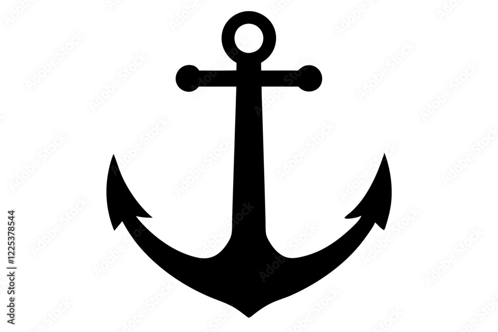 Anchor Silhouette Vector Illustration - Nautical Design SVG Anchor Silhouette Vector Illustration - Nautical Design SVG