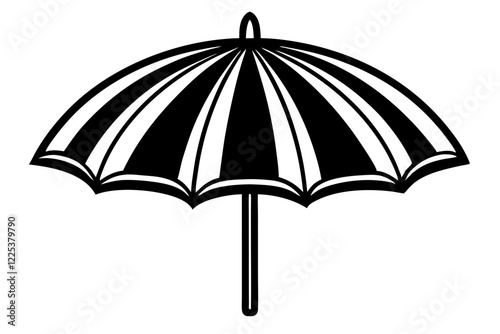 Beach Umbrella Icon - Vector Illustration SVG