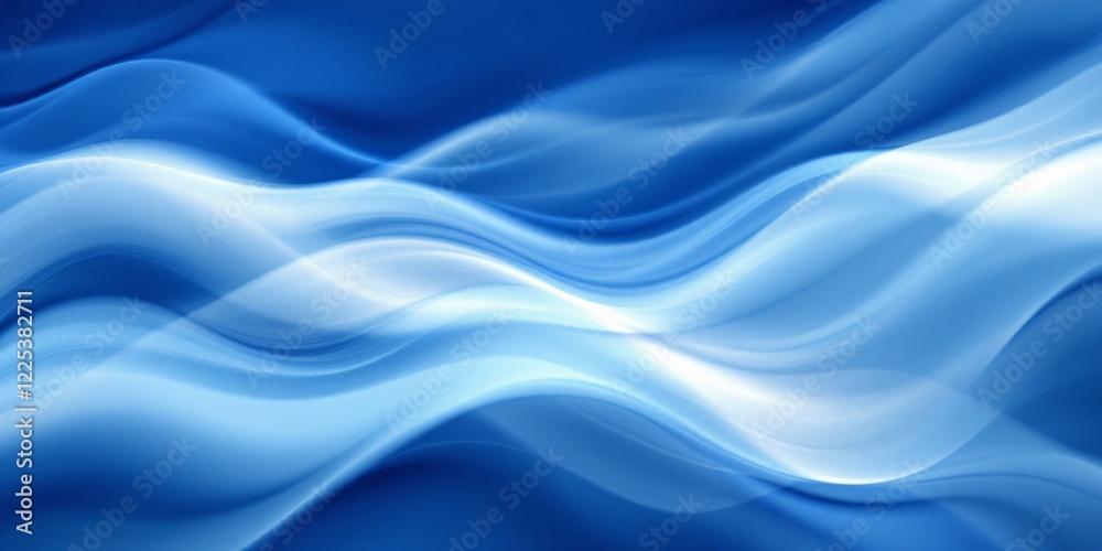 Obraz premium This image features fluid, elegant, and dynamic curves in shades of blue and white