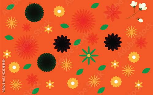 seamless pattern with flowers