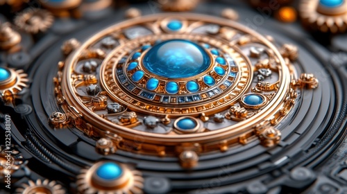 Wallpaper Mural Ornate Jewel Encrusted Mechanical Device Torontodigital.ca